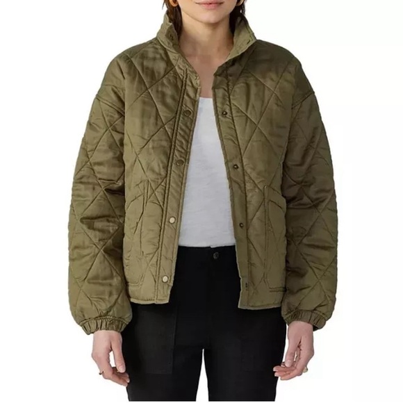 Social Standard By Sanctuary Ladies Green Quilted Twill Jacket Size XL, NWT - Picture 1 of 15